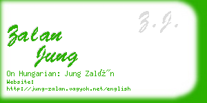 zalan jung business card